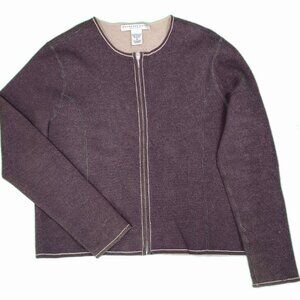 Geoffrey Beene Women's Zip-Up Cardigan Size M